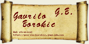 Gavrilo Borokić vizit kartica
